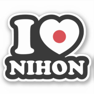 ADESIVO EU CORAÇÃO, AMOR, NIHON STICKER
