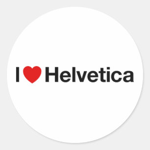 Adesivo Eu coração Helvetica