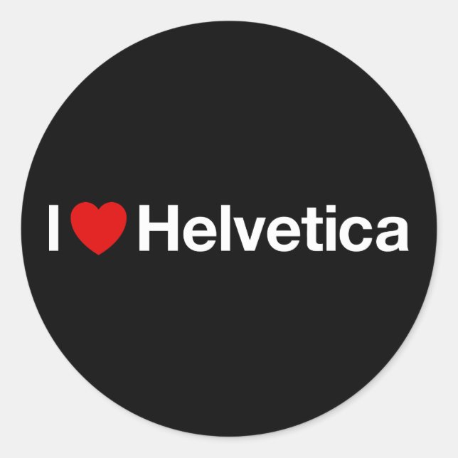 Adesivo Eu coração Helvetica (Frente)