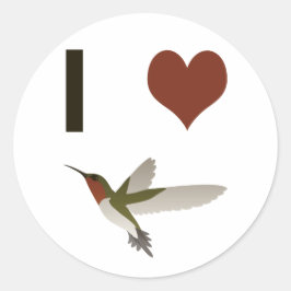 Adesivo Eu coração Hummingbird