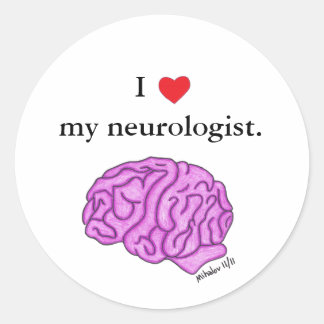 Adesivo Eu [coração] meu neurologista