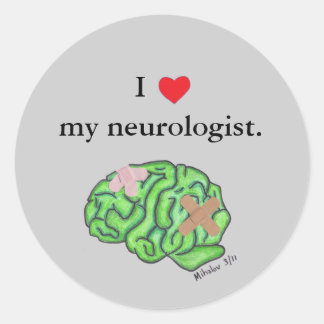 Adesivo Eu [coração] meu neurologista