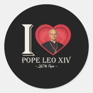 Adesivo Eu coração Papa Leo Xiv Papa Robert Francis Preven
