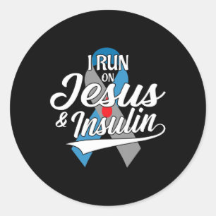 Adesivo Eu Corro Em Jesus E Insulina Tipo Um Diabetes T1d