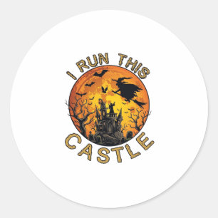 Adesivo Eu corro Este Castelo Assombrado de Halloween (2)_