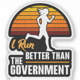 Adesivo Eu Corro Melhor Que O Governo Corredor Divertido
