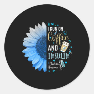 Adesivo Eu Corro No Café E Presente De Insulina Para Diabe