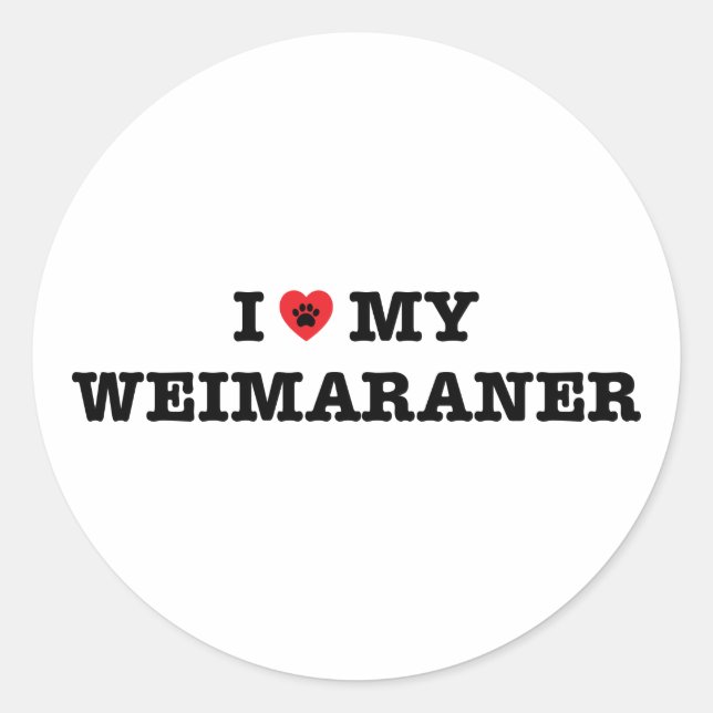 Adesivo Eu Corto Meu Vinheta De Weimaraner (Frente)