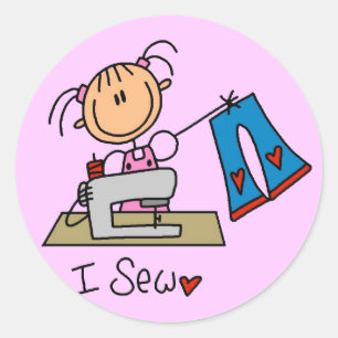 Adesivo Eu Costuro Camisetas e Presentes