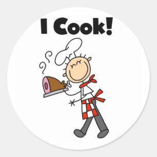 Adesivo Eu Cozinho - Chef Masculino
