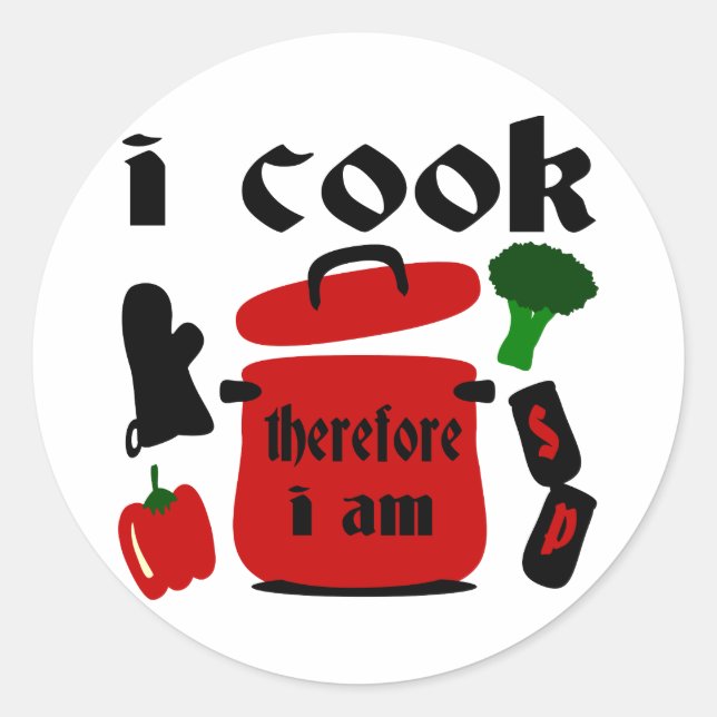 Adesivo Eu Cozinho, Portanto Estou Com Pote Vermelho Grand (Frente)