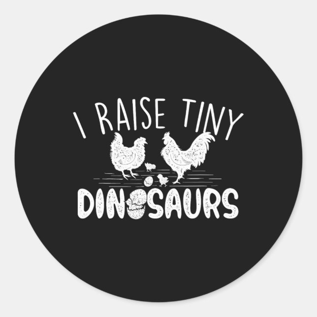 Adesivo Eu Crio Dinossauros Minúsculos - Amante de Frango  (Frente)