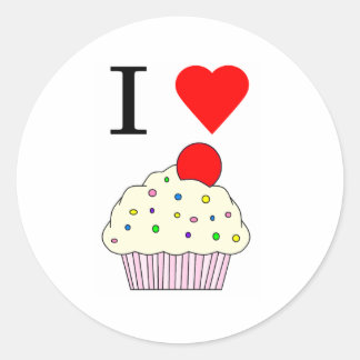 Adesivo Eu Cupcakes do coração