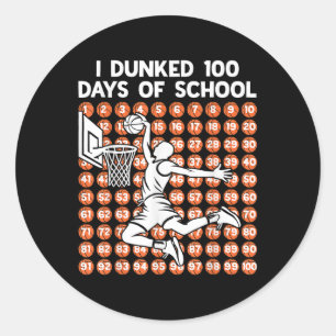 Adesivo Eu Dava 100 Dias De Basquete Escolar 100º Dia O