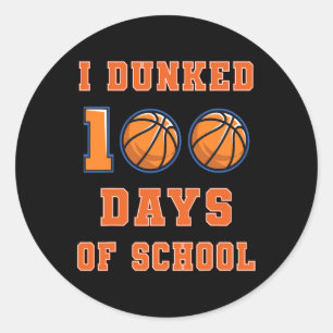 Adesivo Eu dava 100 dias de basquete escolar 100º dia o
