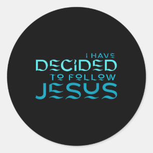 Adesivo Eu Decidi Seguir Jesus Batismo Letra Azul