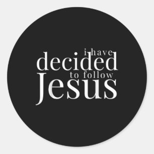 Adesivo Eu Decidi Seguir Jesus Batismo Letra Branca