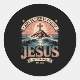 Adesivo Eu Decidi Seguir Jesus Camisa 2025 Batizado