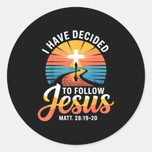 Adesivo Eu Decidi Seguir Jesus Mateus 28-19-20