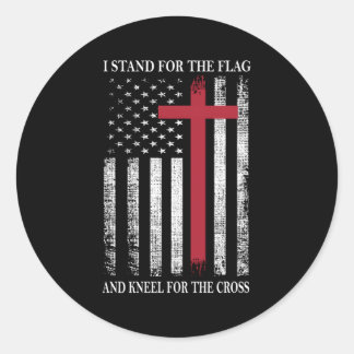 Adesivo Eu Defendo A Bandeira E O Kneel Para A Cruz Usa F