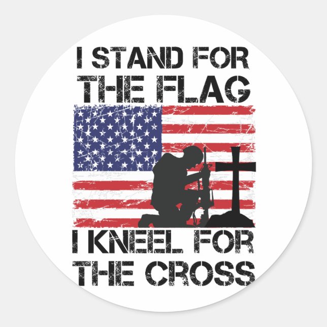 Adesivo Eu defendo o canalizador para a cruz bandeira dos  (Frente)