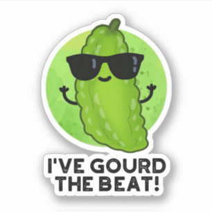 Adesivo Eu dei o beat Cute Veggie Pun Sticker