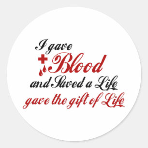 Adesivo Eu dei o sangue e salvar uma vida