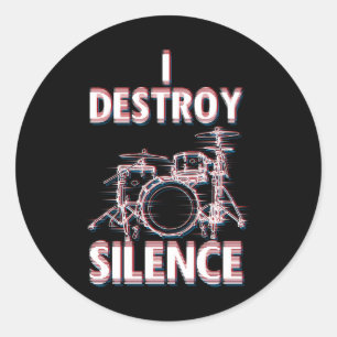 Adesivo Eu Destruo Drummer Silencioso