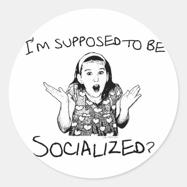 Adesivo Eu deveria ser socializado? (Frente)