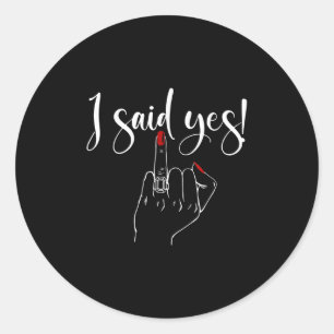 Adesivo Eu Disse Sim! Casamento de Nova Festa de solteira 