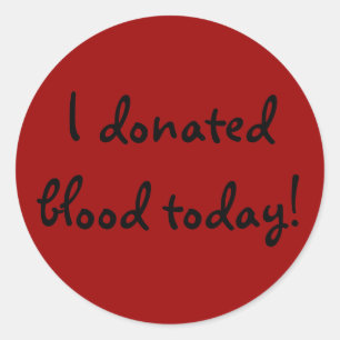 Adesivo Eu doei o sangue hoje!