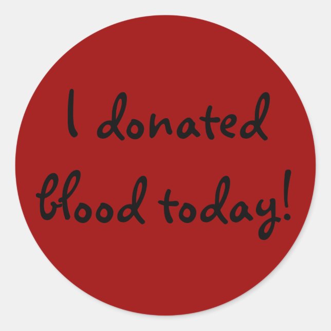 Adesivo Eu doei sangue hoje! (Frente)