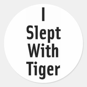 Adesivo Eu dormi com tigre