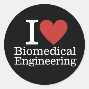 Adesivo Eu ❤️ Engenharia Biomédica para Estudantes/Faculda