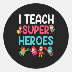 Adesivo Eu Ensino Super Heróis