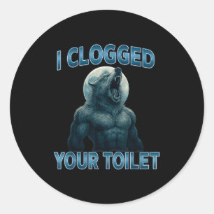 Adesivo Eu Entupi Seu Vaso Sanitário Engraçado Legal Meme