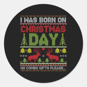Adesivo Eu Era Nascer No Dia De Natal Sem Combo Apresentar