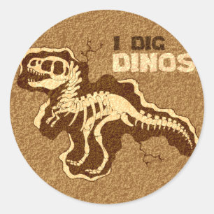 Adesivo Eu escavo Dinos