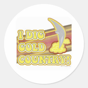 Adesivo Eu escavo o país Dourado