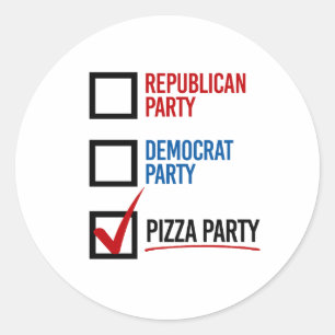 Adesivo Eu escolho a Festa de Pizza - -