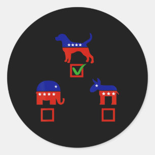 Adesivo Eu Escolho Cachorro Não Burro Nem Elefante Democra