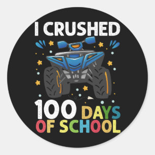 Adesivo Eu Esmaguei 100 Dias de Caminhão Monstro de Escola