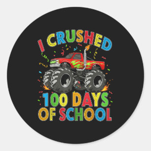 Adesivo Eu Esmaguei 100 Dias De Caminhão Monstro Escolar 1