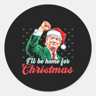 Adesivo Eu Estarei Em Casa Para O Natal Engraçado.