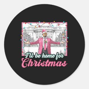 Adesivo Eu Estarei Em Casa Para O Natal Engraçado.