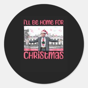 Adesivo Eu Estarei Em Casa Para O Natal Engraçado.