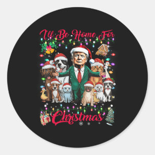 Adesivo Eu Estarei Em Casa Para O Natal Engraçado Pets Ca