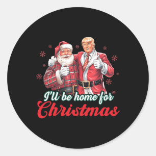 Adesivo Eu Estarei Em Casa Para O Natal Engraçado Xmas Paj