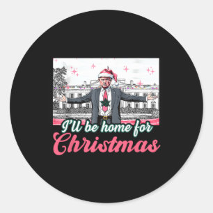 Adesivo Eu Estarei Em Casa Para O Natal Engraçado Xmas Paj