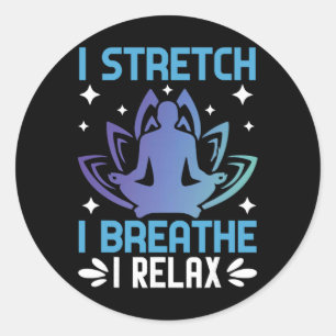 Adesivo Eu Estico Eu Respiro Eu Relaxo Yoga Meditação